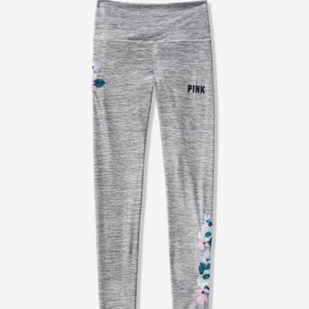 VS PINK Ultimate High Waist Embroidered Leggings